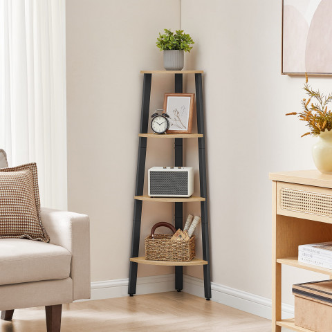 Стелаж кутовий Leobert Timber на 4 полиці у стилі Loft