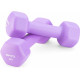 Гантелі для фітнесу неопренові Gymtek Hex 2х2кг бузковий
