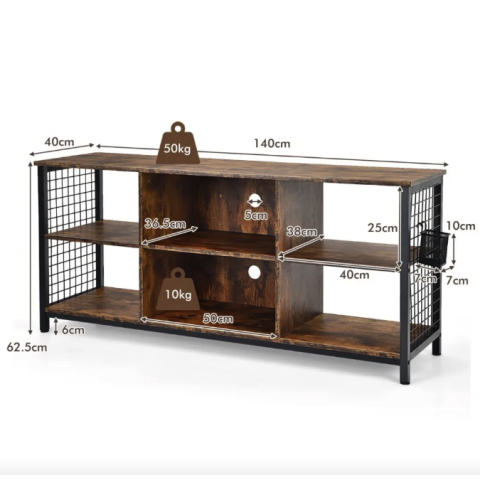 Тумба під ТВ Costway Ketrin в стилі Loft