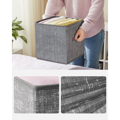 Набір складаних органайзерів для зберігання Leobert CubeFit, сірий