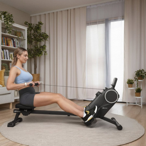 Гребний тренажер Hop-Sport HS-055R Creek магнітний чорний