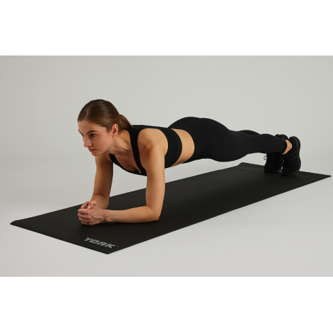 Килимок (мат) для фітнесу та йоги York Fitness 0,3см чорний