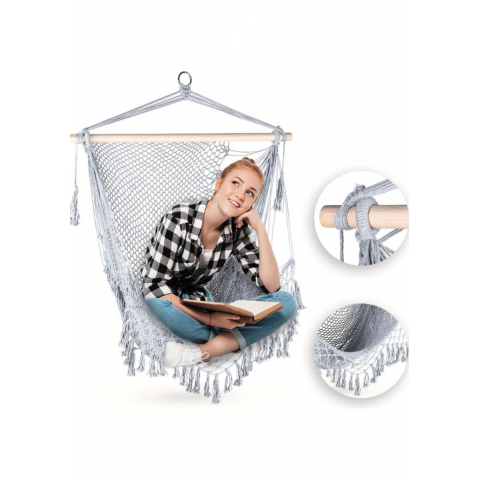 Крісло-гамак Outtec Boho підвісне сірий