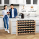 Стелаж винний Costway Modular Pine дерев'яний на 60 пляшок