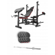 Набір Hop-Sport Premium 39кг з лавою HS-1075 Pro та штангою