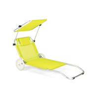 Шезлонг лежак Outtec Sun з дашком жовтий