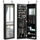 Дзеркало шафа підвісна Costway Glamour Case для біжутерії чорний