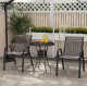 Комплект садових стільців Costway Patio з підлокітниками сірий