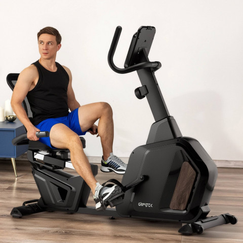 Горизонтальний велотренажер Gymtek XBR5000 магнітний чорний