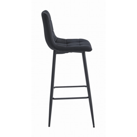 Барний стілець Leobert Arceto з спинкою чорний