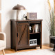 Кухонний комод-буфет Costway Sideboard з амбарними розсувними дверцятами лофт рустик