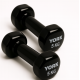 Гантелі для фітнесу вінілові круглі York Fitness 2х5кг чорний