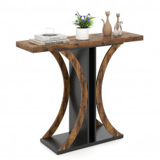 Стіл-консоль Costway SlimConsole у передпокій лофт коричневий