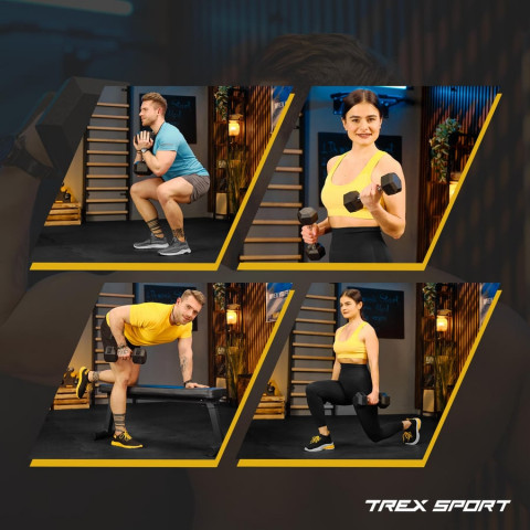 Гантеля шестигранна прогумована TX-250RD Trex Sport 25кг