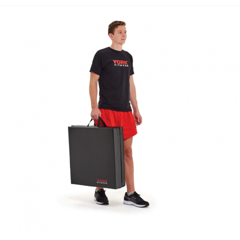 Мат гімнастичний твердий York Fitness 5см чорний