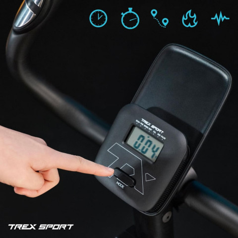 Велотренажер Trex Sport TX-400MB Reck магнітний чорно-білий