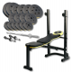 Набір Besport PowerPro 68кг з прямим грифом та лавою WB-003