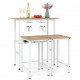 Комплект меблів Costway Oslo Counter Set барний стіл зі стільцями лофт білий бук