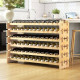 Стелаж винний Costway Modular Wine дерев'яний на 72 пляшки
