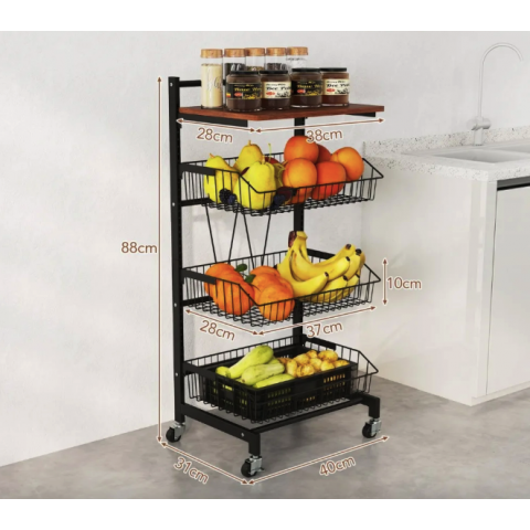 Стелаж Costway Vroda мобільний в стилі Loft
