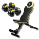 Набір Besport PowerPro гантелі 2х18,5кг з лавою WB-002