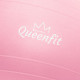 Фітбол Queenfit 65см світло-рожевий + насос