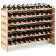 Стелаж винний Costway Modular Pine дерев'яний на 60 пляшок