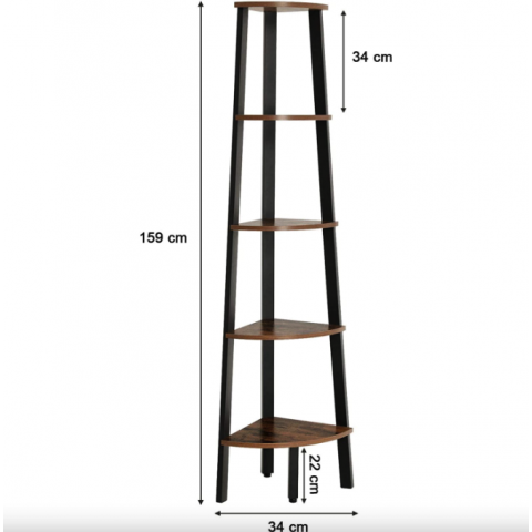 Етажерка Leobert Wooden New кутова в стилі Loft
