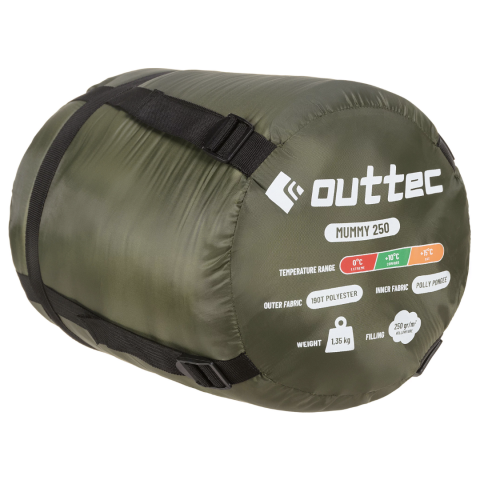 Спальний мішок кокон Outtec Mummy демісезон хакі