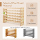 Стелаж винний Costway Modular Pine дерев'яний на 60 пляшок