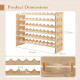 Стелаж винний Costway Modular Pine дерев'яний на 60 пляшок