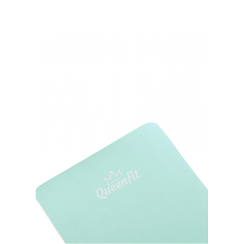 Килимок (мат) для фітнесу та йоги Queenfit NBR 1,5см бірюзовий