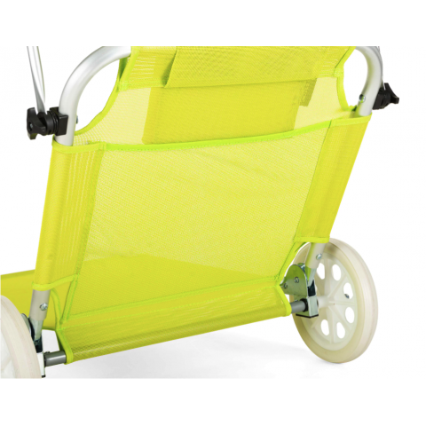 Шезлонг лежак Outtec Sun з дашком жовтий