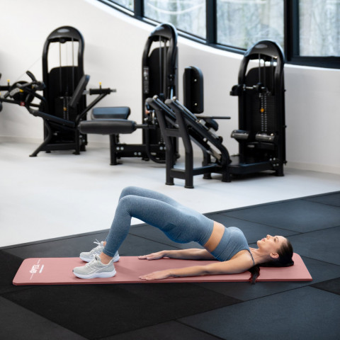 Килимок (мат) для фітнесу Queenfit NBR 1,5см рожевий