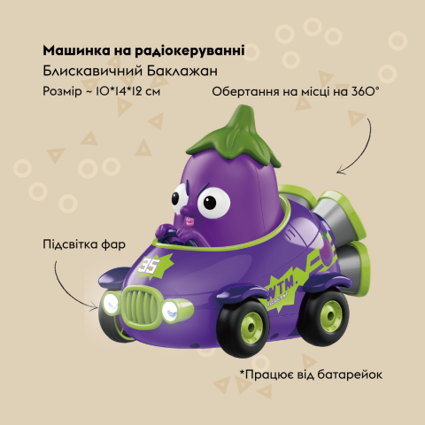 Машинка OTAMANKO Блискавичний Баклажан Фіолетовий