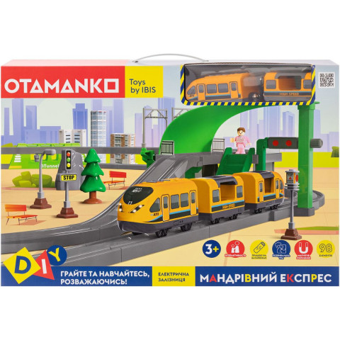 Ігровий набір OTAMANKO Мандрівний Експрес 98 деталей Помаранчевий