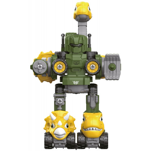 Машинка-конструктор OTAMANKO Трансформер Динозавр 5 в 1 Зелений/жовтий