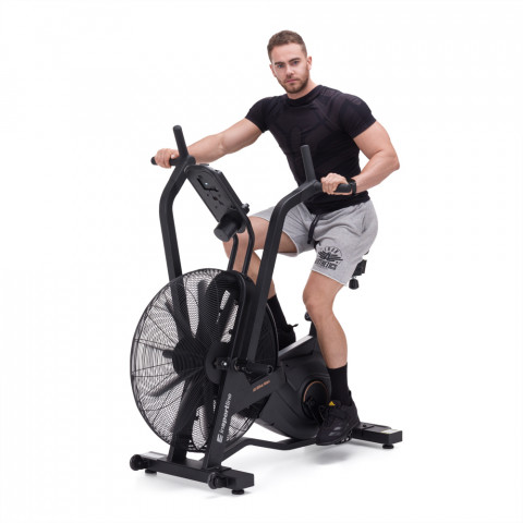 Велотренажер повітряний inSPORTline AirBike Max, чорний