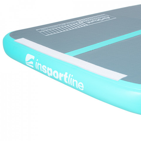Килимок надувний inSPORTline Airstunt 400x100х10 см, сіро-бірюзовий