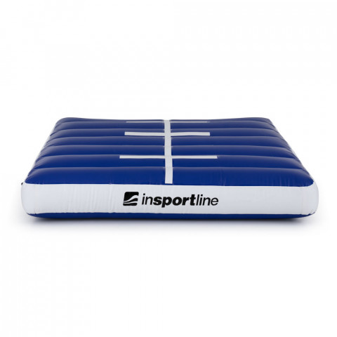Килимок надувний гімнастичний inSPORTline Airincline 200x200 см, біло-синій
