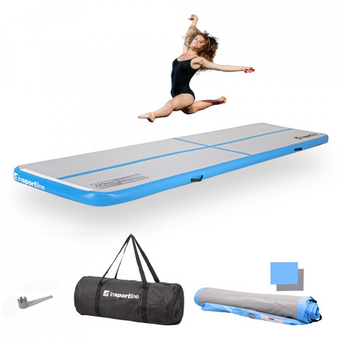 Килимок надувний inSPORTline Airstunt 400x100x10 см, синій