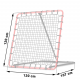 Сітка тренувальна для футболу Neo-Sport NS-491 Rebounder 120 x 120 х 107 см, червона