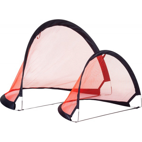 Ворота футбольні Pure2Improve POP-UP 120 x 86 см, чорно-червоні