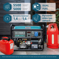 Генератор газобензиновий Könner - Söhnen KS 7000E G