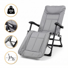 Розкладне крісло ліжко з вбудованим матрацом LEOBRO Grey (LB-FCB-G3-GRY)