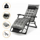 Розкладне крісло ліжко з оксамитовим матрацом LEOBRO Grey (LB-FCB-G4-GRY)