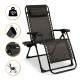Розкладне крісло шезлонг LEOBRO Zero Gravity Premium Black (LB-ZGC-G2-BLK)