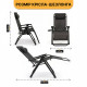 Розкладне крісло шезлонг LEOBRO Zero Gravity Premium Black (LB-ZGC-G2-BLK)