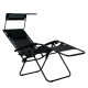 Розкладне крісло шезлонг з козирком LEOBRO Zero Gravity Black (LB-ZGC-H1-BLK)