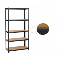 Стелаж LEOBRO Premium Black 150 х 70 х 30 см, 175кг/полиця, 5 полиць (LB-R113)